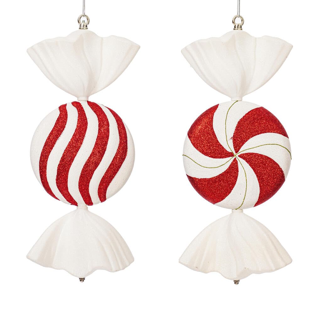 Foto 2 pulgar | Adorno Navideño Vickerman Flat Peppermint Candy 18 Cm - Venta Internacional.