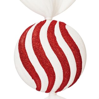 Foto 3 | Adorno Navideño Vickerman Flat Peppermint Candy 18 Cm - Venta Internacional.