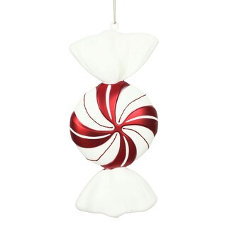Foto 1 | Adorno Navideño Vickerman, Redondo, Rojo Y Blanco, Caramelo En Espiral, 12 Unidades - Venta Internacional.
