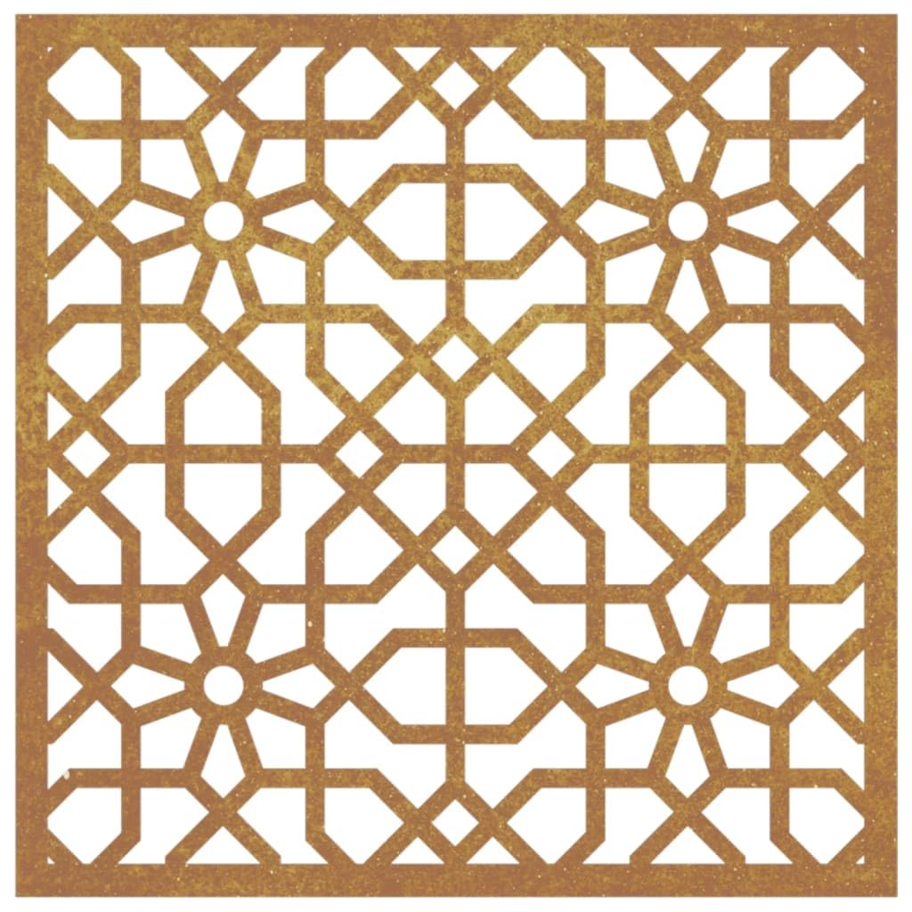Foto 5 pulgar | Decoración De Pared Para Patio Vidaxl, Acero Corten, Diseño Morisco - Venta Internacional.