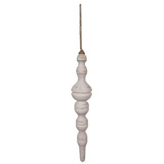 Foto 1 | Adorno Vickerman De Madera Torneada Blanca Lavada De 15 Cm, 2 Unidades - Venta Internacional.