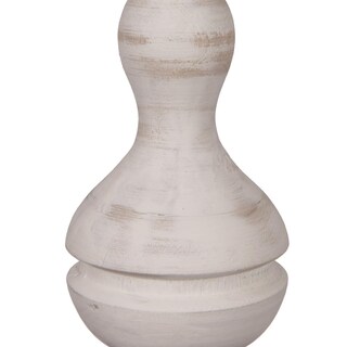Foto 3 | Adorno Vickerman De Madera Torneada Blanca Lavada De 15 Cm, 2 Unidades - Venta Internacional.