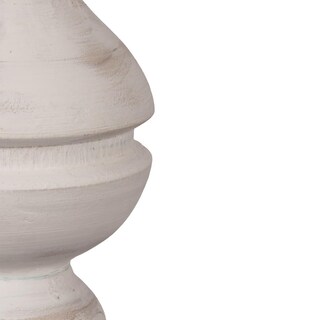 Foto 4 | Adorno Vickerman De Madera Torneada Blanca Lavada De 15 Cm, 2 Unidades - Venta Internacional.
