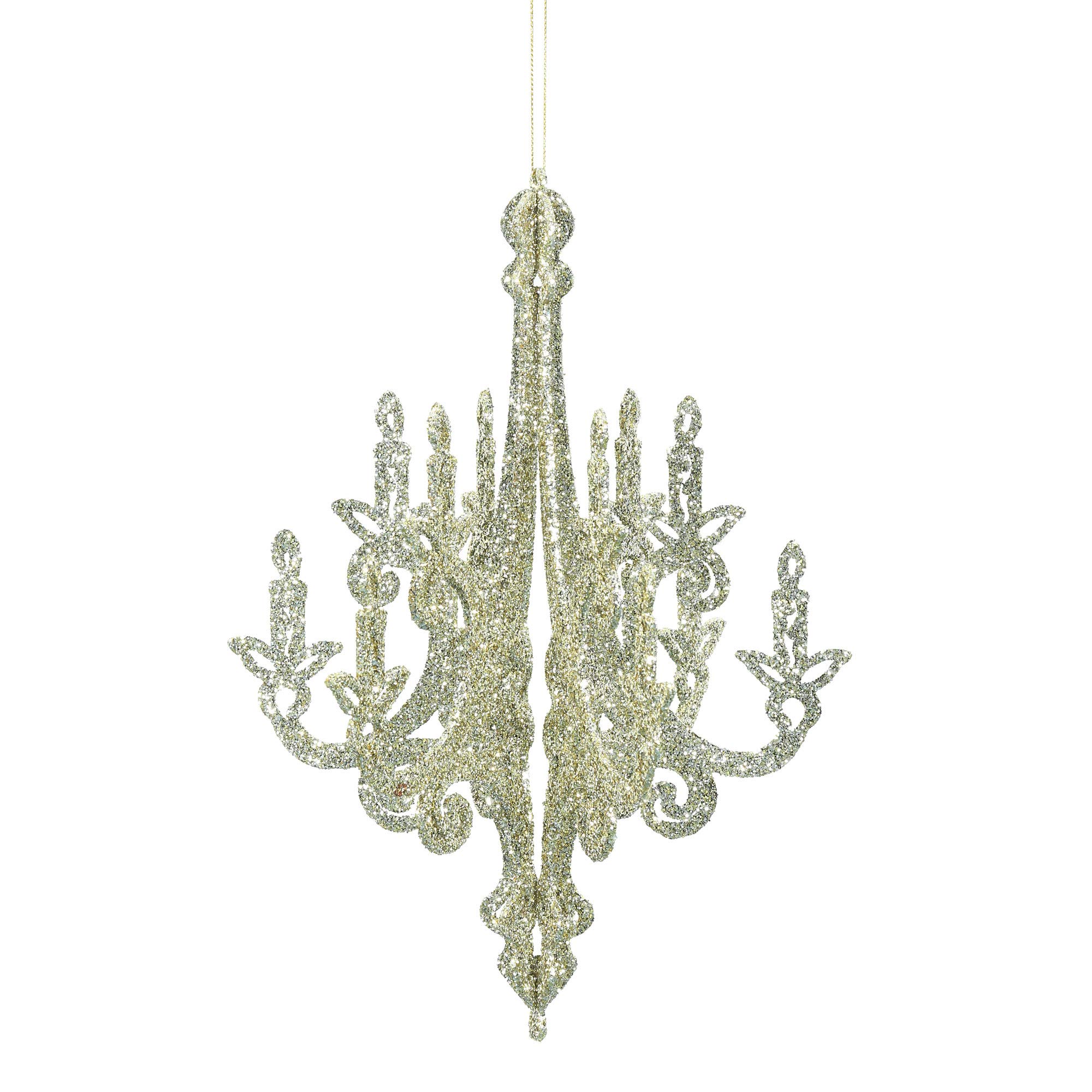 Foto 2 pulgar | Candelabro Vickerman Con Purpurina De Champán Con Adorno Navideño - Venta Internacional.