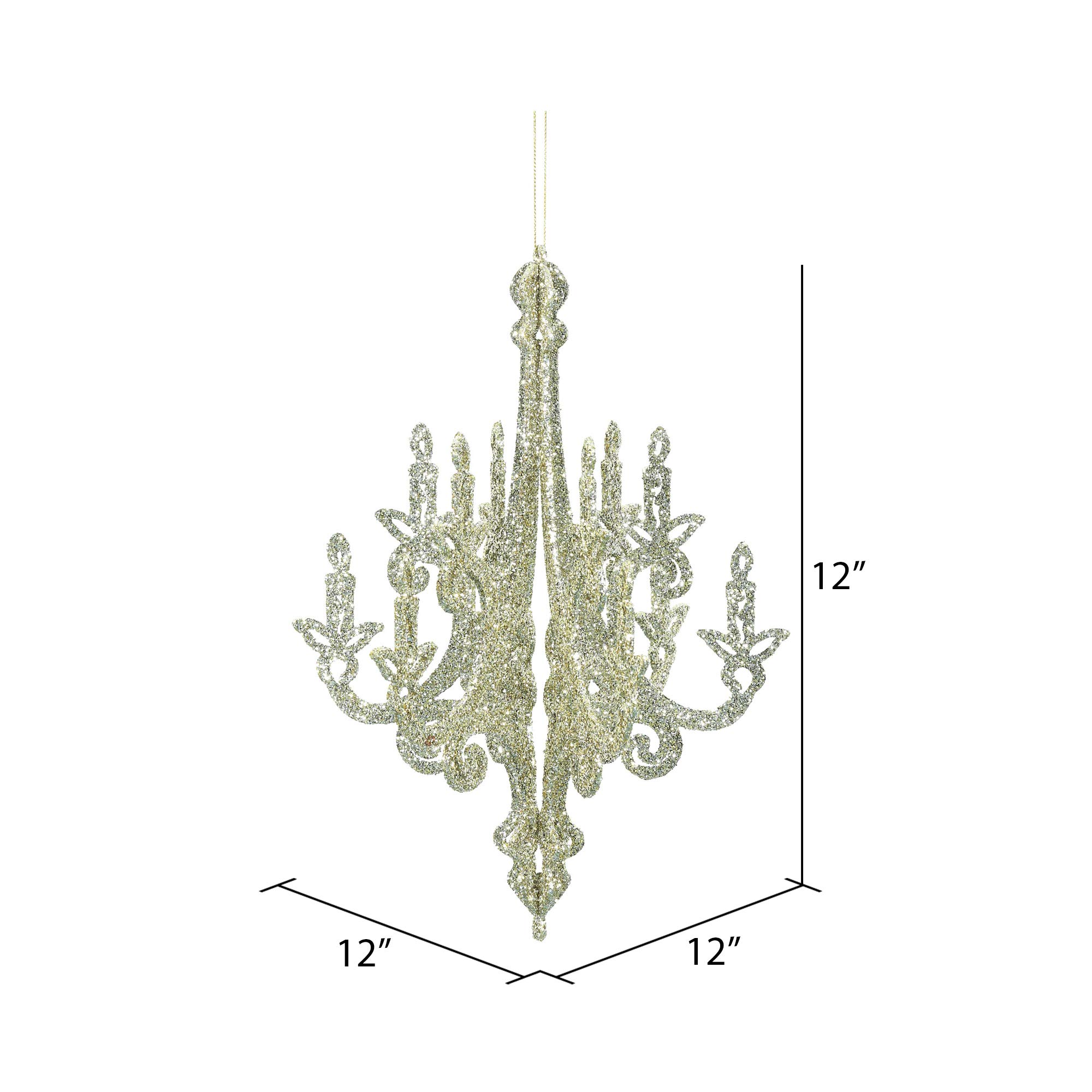 Foto 3 pulgar | Candelabro Vickerman Con Purpurina De Champán Con Adorno Navideño - Venta Internacional.