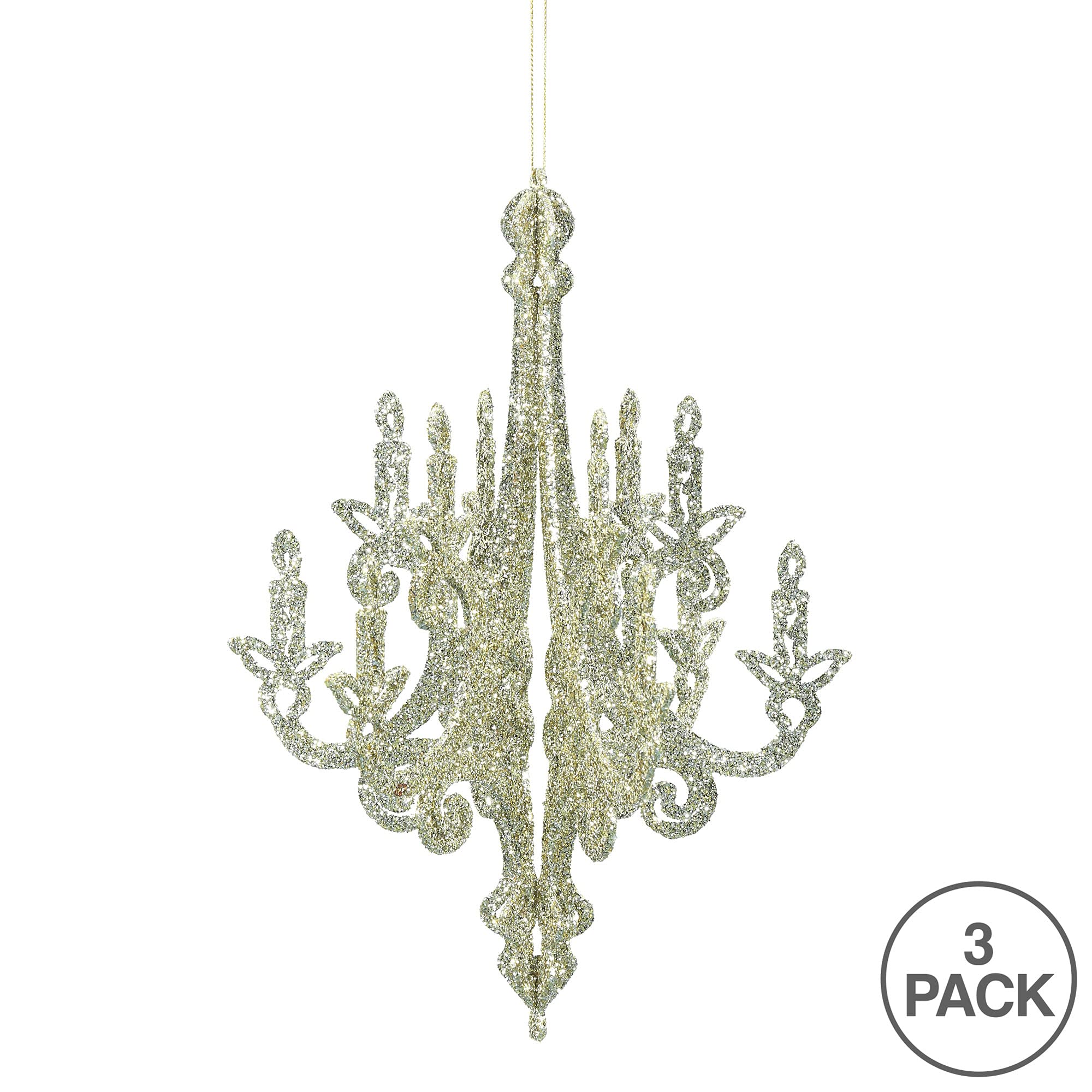 Foto 4 pulgar | Candelabro Vickerman Con Purpurina De Champán Con Adorno Navideño - Venta Internacional.