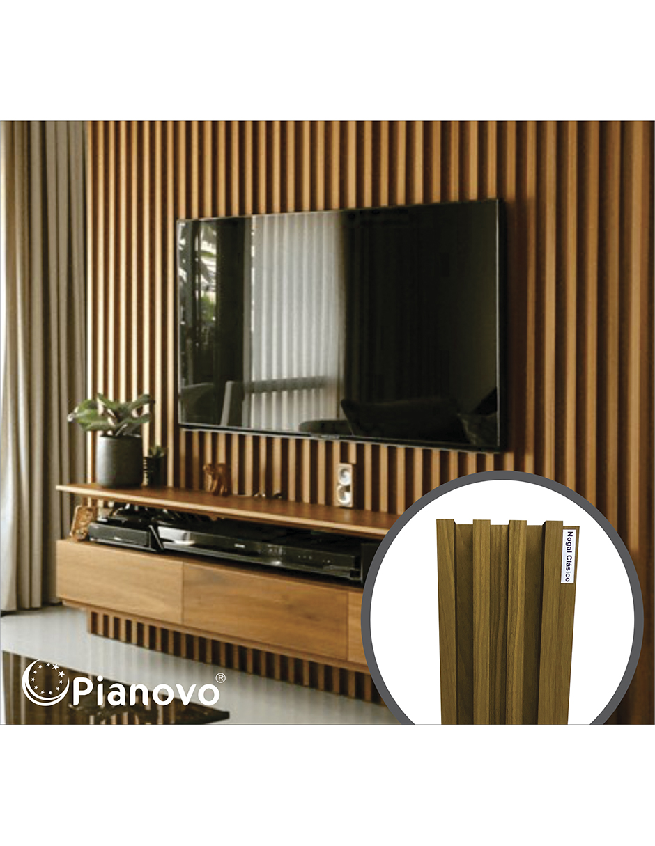 Foto 7 pulgar | Lambrin Decorativo Interior Nogal Clasico 2900 X 169 X 24 mm