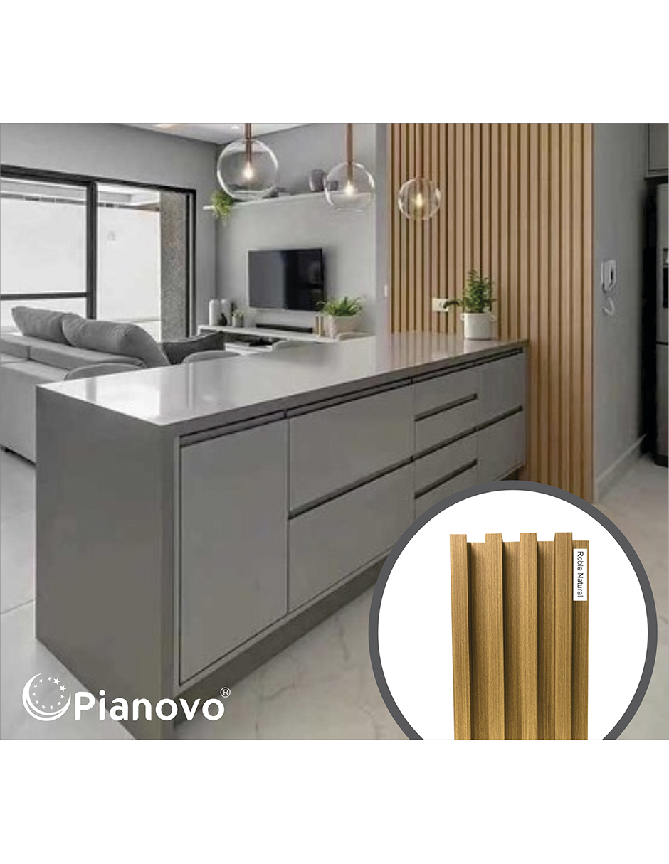 Foto 3 pulgar | Lambrin Decorativo para Interior Roble Natural 10 Piezas