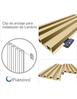 Foto 5 | Lambrin Decorativo para Interior Roble Natural 10 Piezas