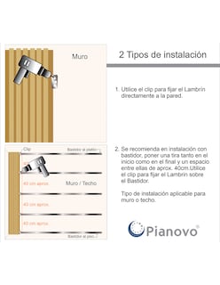 Foto 6 | Lambrin Decorativo para Interior Roble Natural 10 Piezas