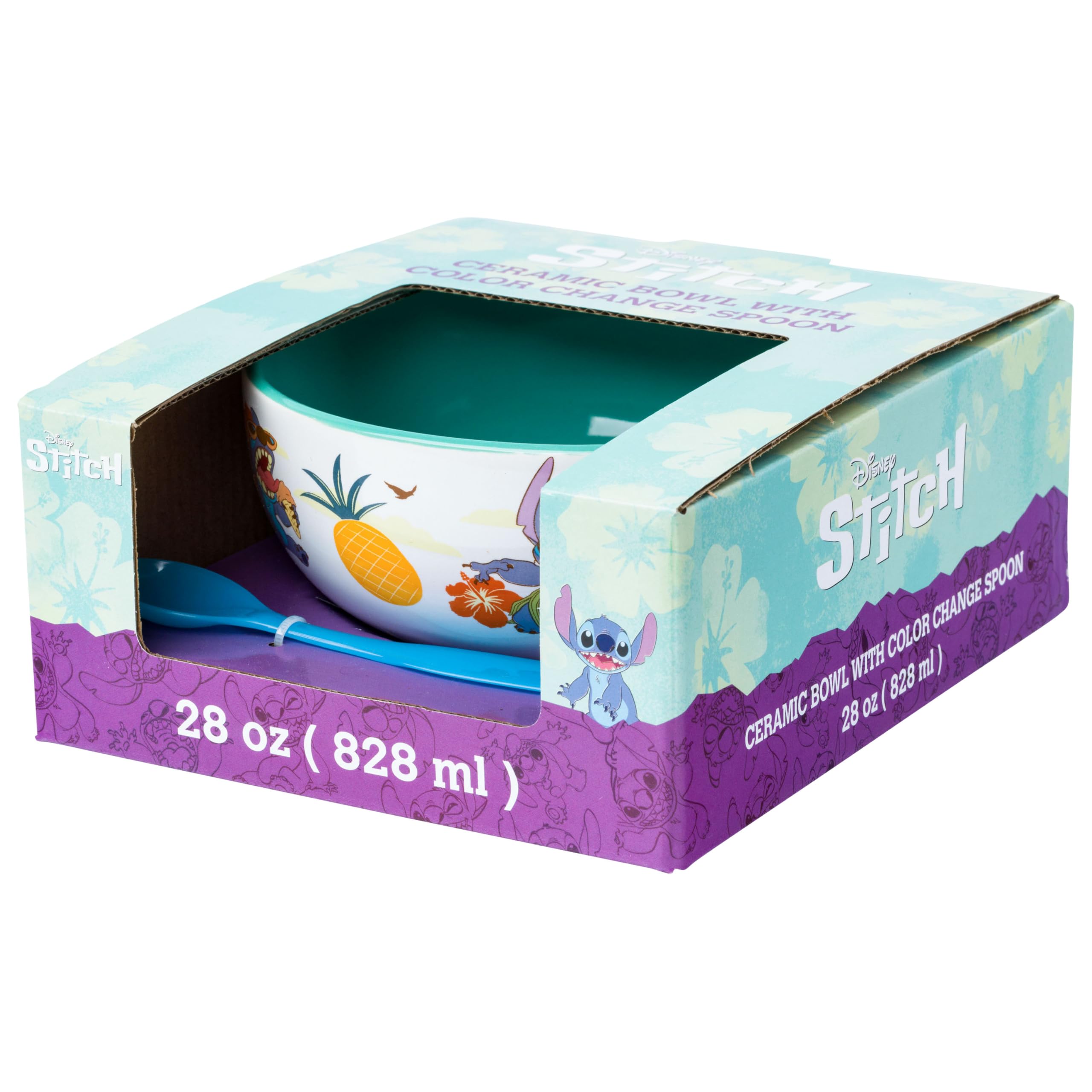 Foto 6 | Bol De Cerámica Plateado Buffalo Disney Lilo And Stitch 800 Ml - Venta Internacional.