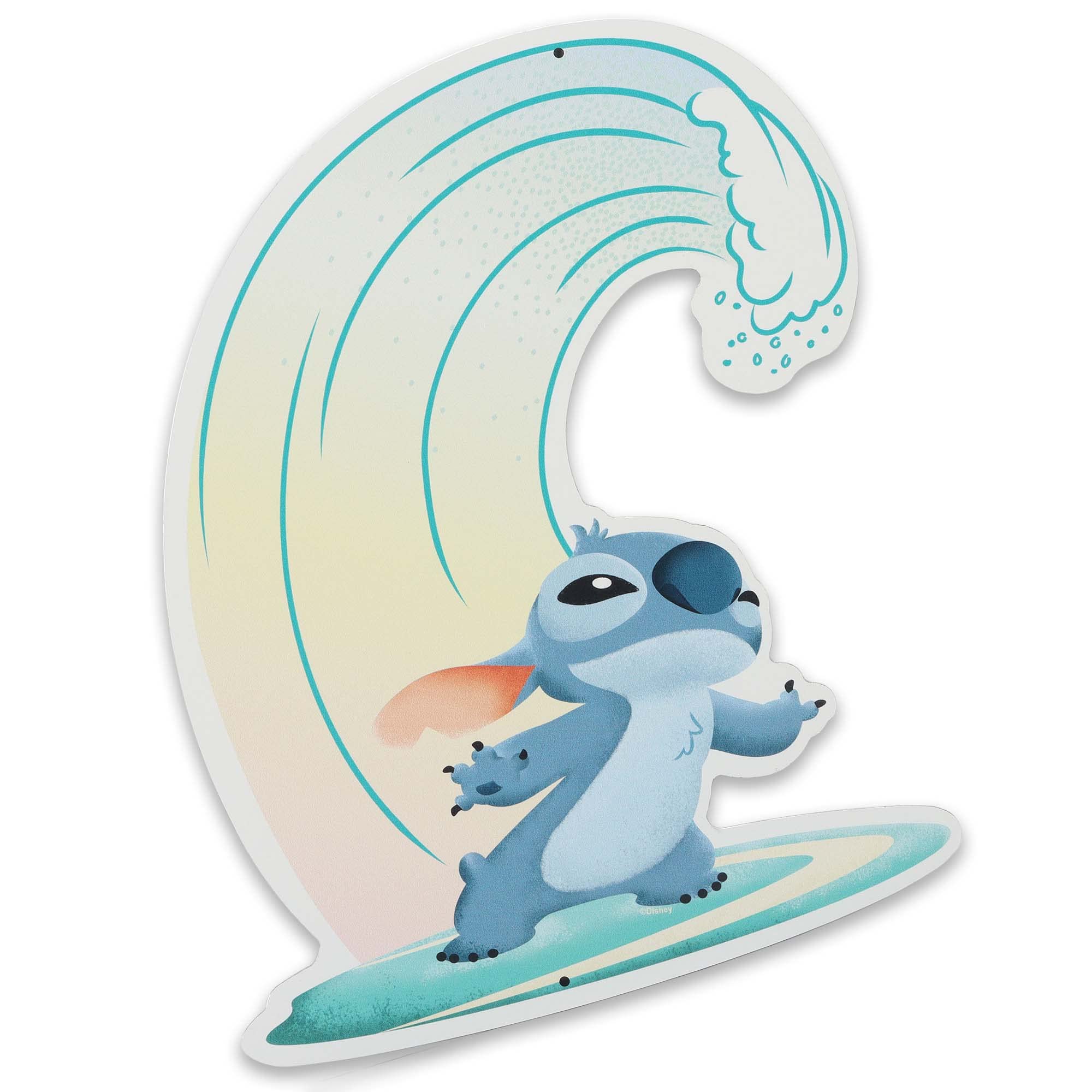 Foto 1 | Letrero De Metal Para Decoración De Pared De Disney Lilo And Stitch Surfing - Venta Internacional.