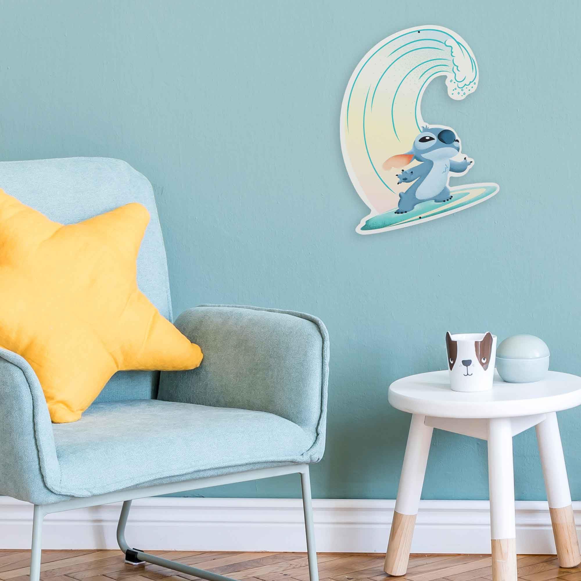 Foto 5 | Letrero De Metal Para Decoración De Pared De Disney Lilo And Stitch Surfing - Venta Internacional.