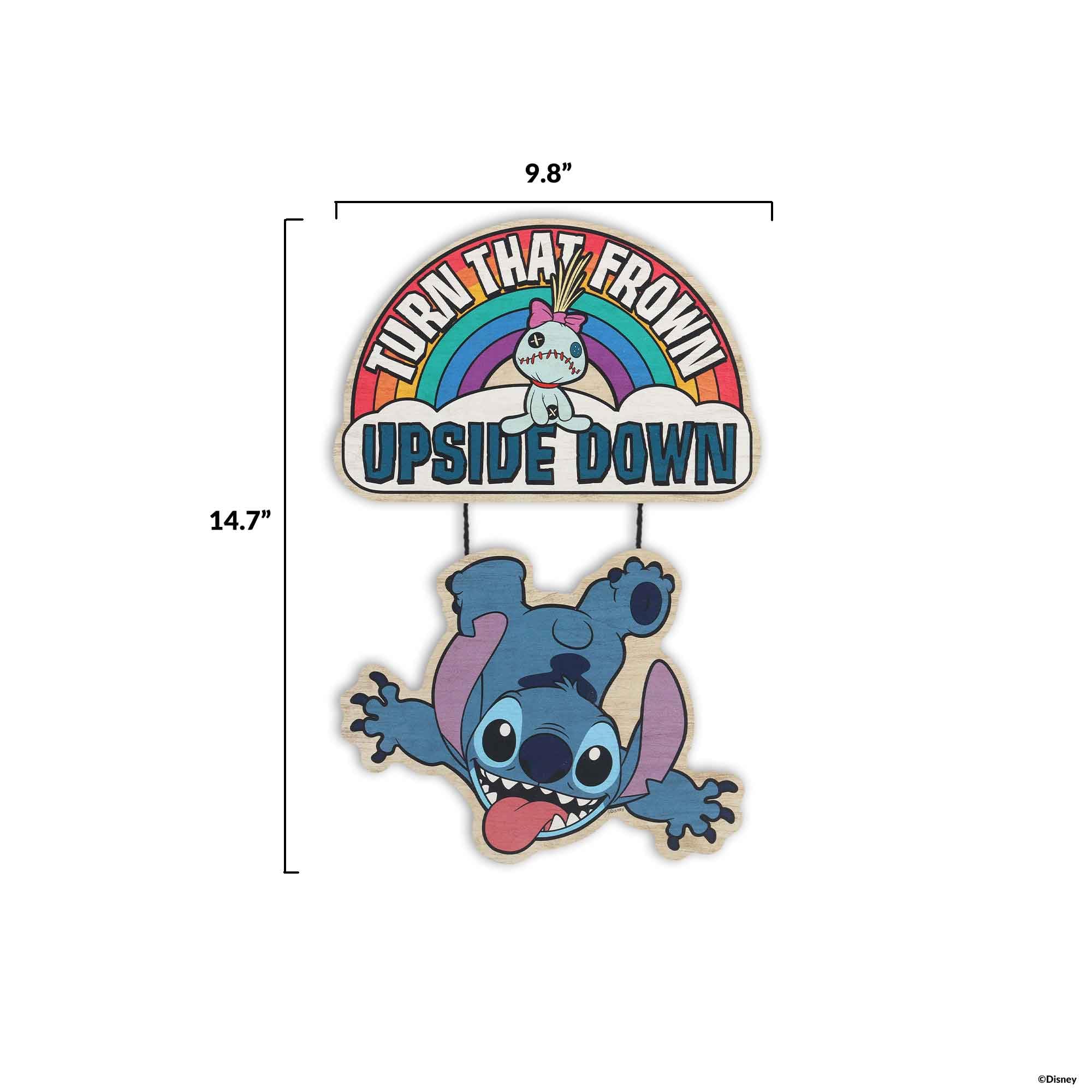 Foto 7 pulgar | Decoración De Pared: Lilo Y Stitch De Disney Ponen Ese Ceño Fruncido Boca Abajo - Venta Internacional.