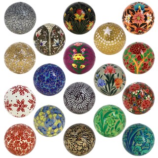 Foto 1 | Set De 18 Adornos De Papel Maché Para Fiestas Shalinindia - Venta Internacional.