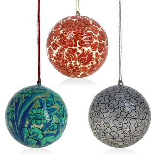 Foto 5 | Set De 18 Adornos De Papel Maché Para Fiestas Shalinindia - Venta Internacional.