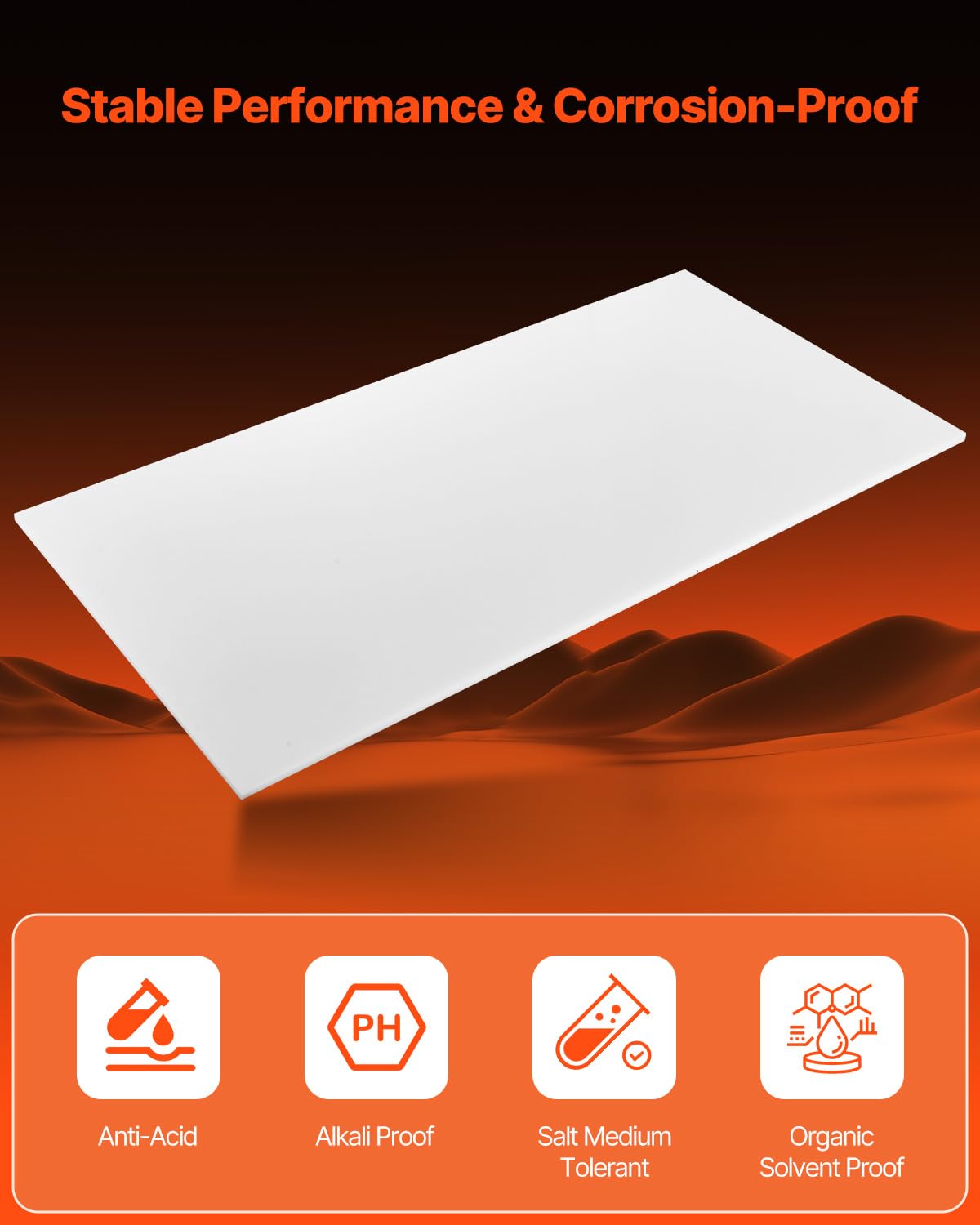 Foto 4 | Lámina De Plástico Vevor Hdpe De 24 X 48 Pulgadas, 13 Mm De Grosor, Blanca X1 - Venta Internacional.