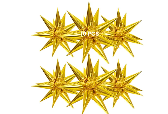 10pzs Xtellar Globos Estrella Picos Para Cumpleaño Decoracion Fiesta