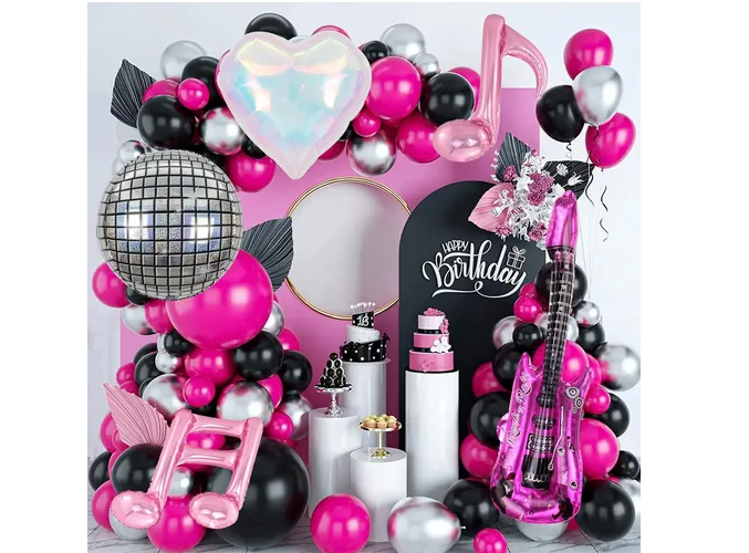 Foto 4 pulgar | Kit Xtellar Fiesta Decoración Símbolo Fonético Guitarra De Globos