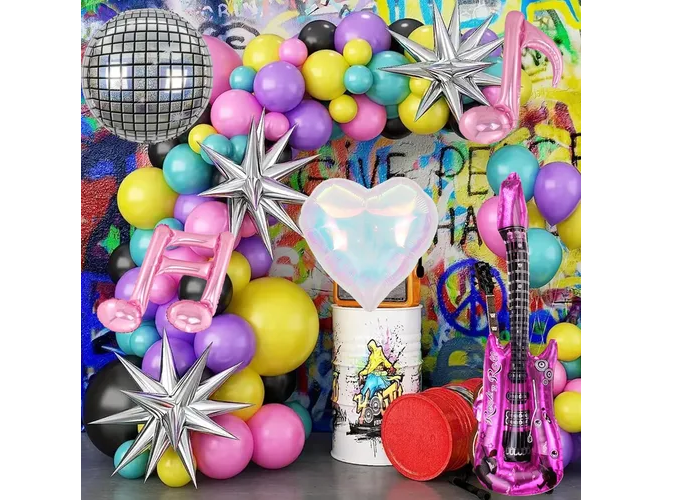 Foto 6 pulgar | Kit Xtellar Fiesta Decoración Símbolo Fonético Guitarra De Globos