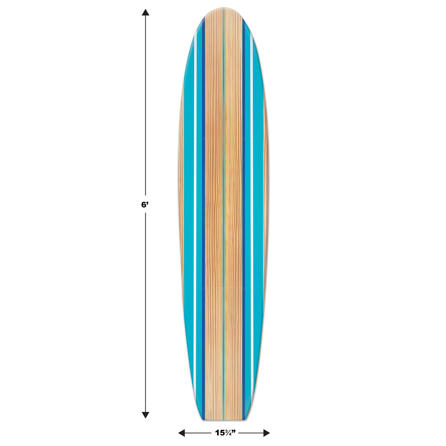 Foto 2 | Tabla De Surf Luau De Cartón, De Pie, 6 Pies X 15.75 Pulgadas - Venta Internacional.