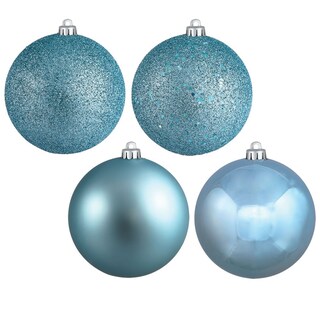Foto 1 | Juego De Adornos Vickerman 4 Bolas Azules Con 4 Acabados, Paquete De 12 - Venta Internacional.