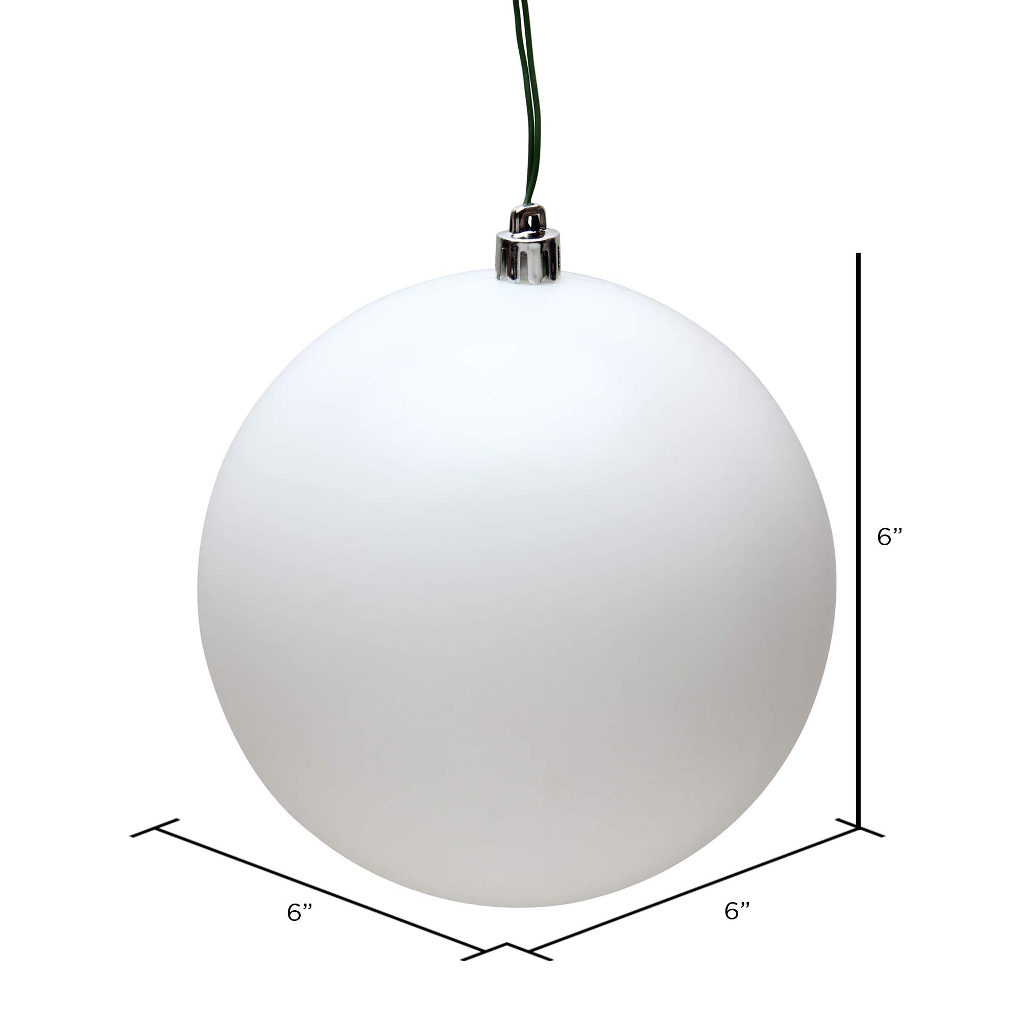 Foto 6 pulgar | Adorno Navideño Vickerman, 6 Bolas Blancas Mate, Paquete De 4 - Venta Internacional.