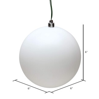 Foto 5 | Adorno Navideño Vickerman, 6 Bolas Blancas Mate, Paquete De 4 - Venta Internacional.