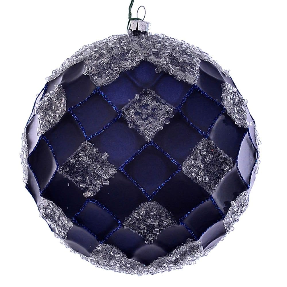 Foto 4 pulgar | Adorno Para Árbol De Navidad Vickerman Con Forma De Bola Con Cuentas De Ciruela, 4,75 Cm - Venta Internacional.