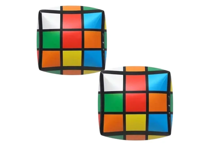 Foto 4 | Globos Metálicos Xtellar Cubo Rubik 2 Piezas