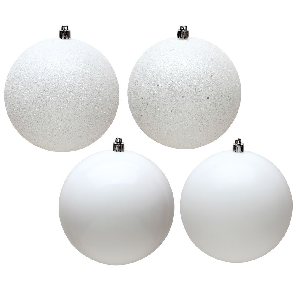 Foto 2 pulgar | Juego De Adornos Vickerman 8 Bolas Blancas De 4 Acabados Con 4 Adornos - Venta Internacional.