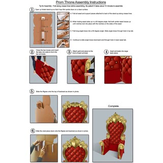 Foto 4 | Trono 3d Rojo De Cartón Corrugado Decoration Beistle - Venta Internacional.