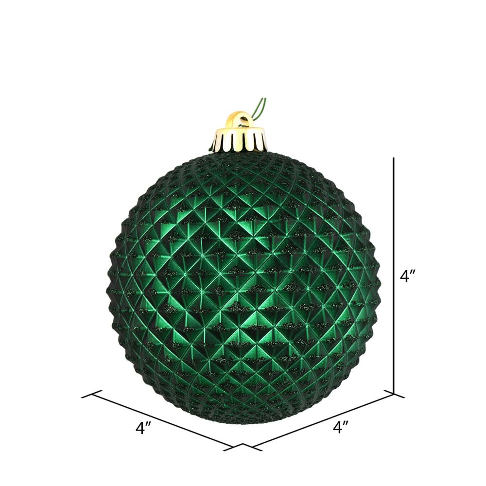 Foto 2 | Bola Con Purpurina Durian De Color Verde Medianoche De Ornament Vickerman, 4 Cm, 6 Unidades - Venta Internacional.