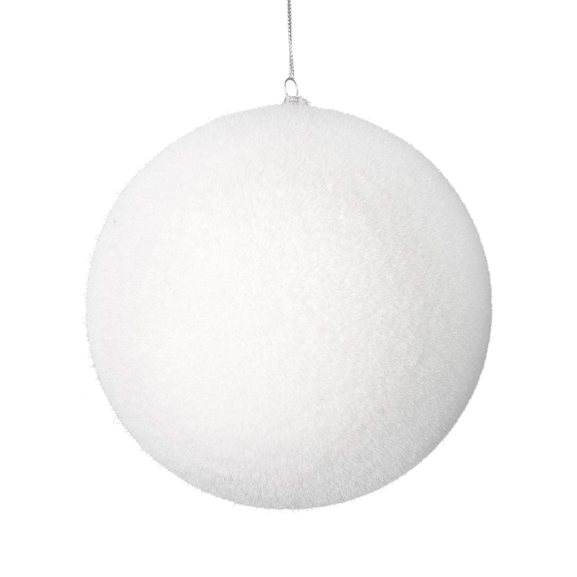 Foto 2 pulgar | Adorno Navideño Vickerman Flocado Ball 8, Plástico Blanco - Venta Internacional.