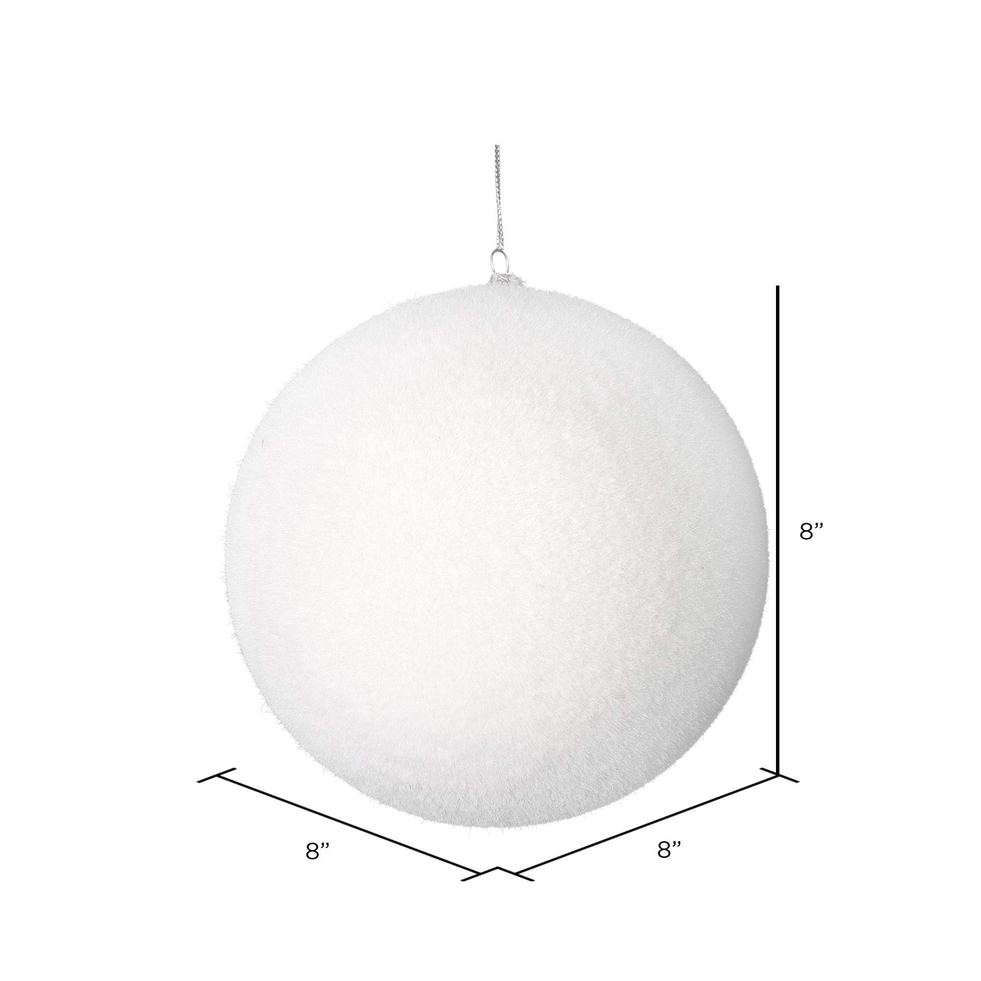 Foto 2 | Adorno Navideño Vickerman Flocado Ball 8, Plástico Blanco - Venta Internacional.