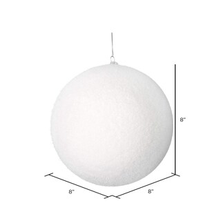 Foto 2 | Adorno Navideño Vickerman Flocado Ball 8, Plástico Blanco - Venta Internacional.