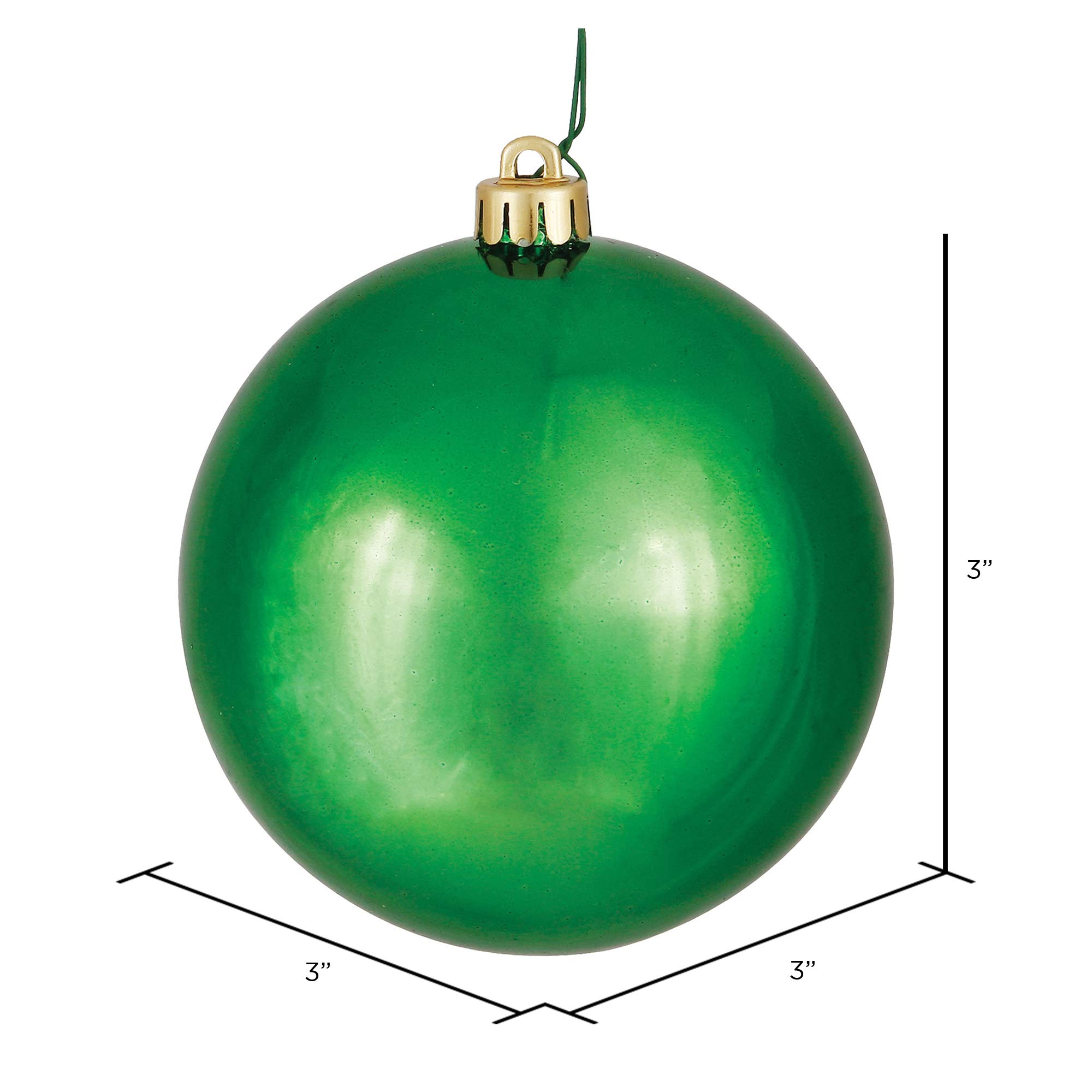 Foto 3 pulgar | Adorno Navideño Vickerman En Forma De Bola Verde Brillante, 3 Cm, 12 Unidades - Venta Internacional.