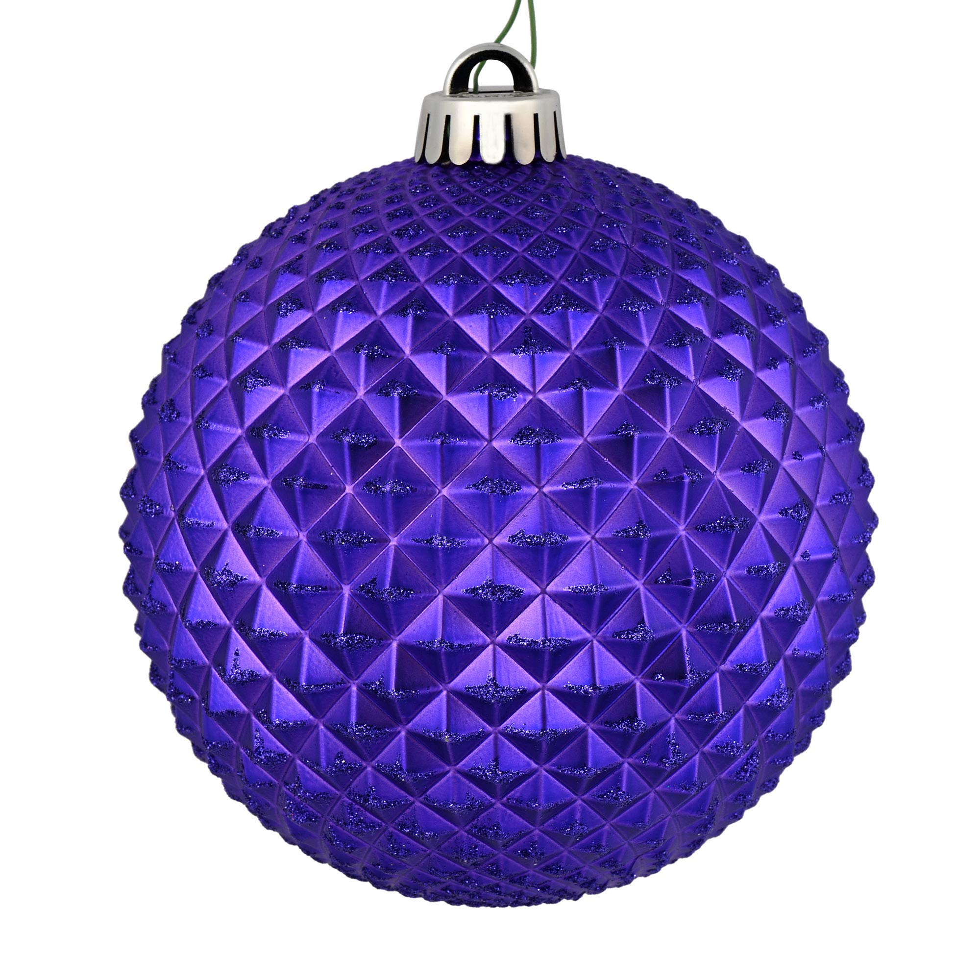 Foto 2 pulgar | Bola Con Purpurina Morada De Durian De Ornament Vickerman, 6 Cm, 4 Unidades Por Bolsa - Venta Internacional.
