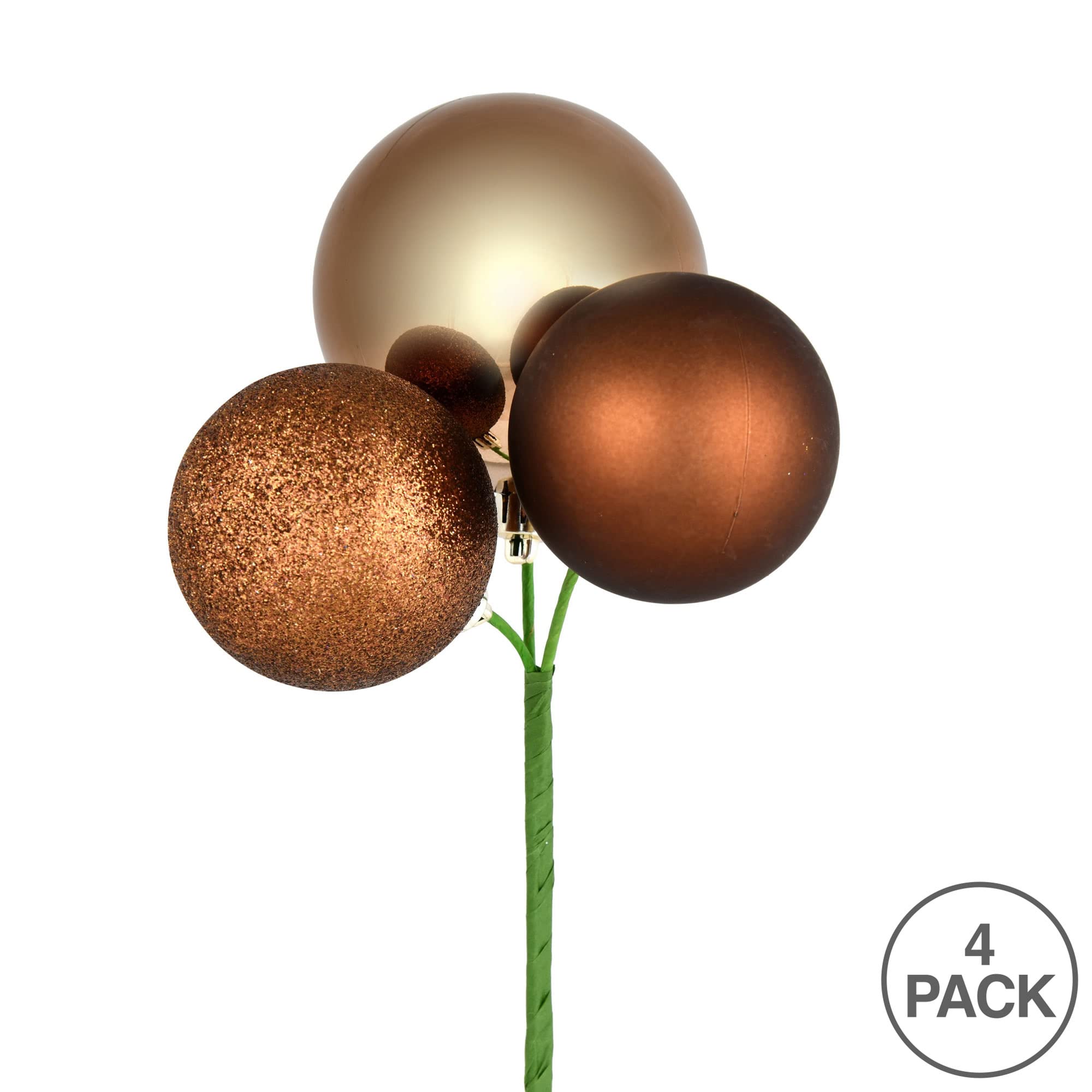 Foto 3 pulgar | Adorno Navideño Vickerman Moca Ball De 18 Cm, 4 Unidades Por Juego - Venta Internacional.