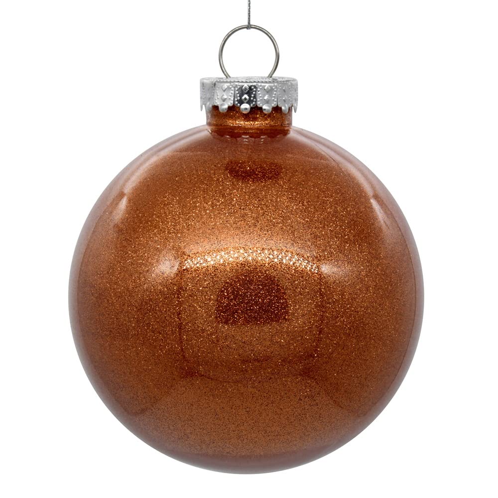 Foto 2 pulgar | Adorno Navideño Vickerman, Bola Transparente Con Purpurina De Cobre, 6 Unidades - Venta Internacional.