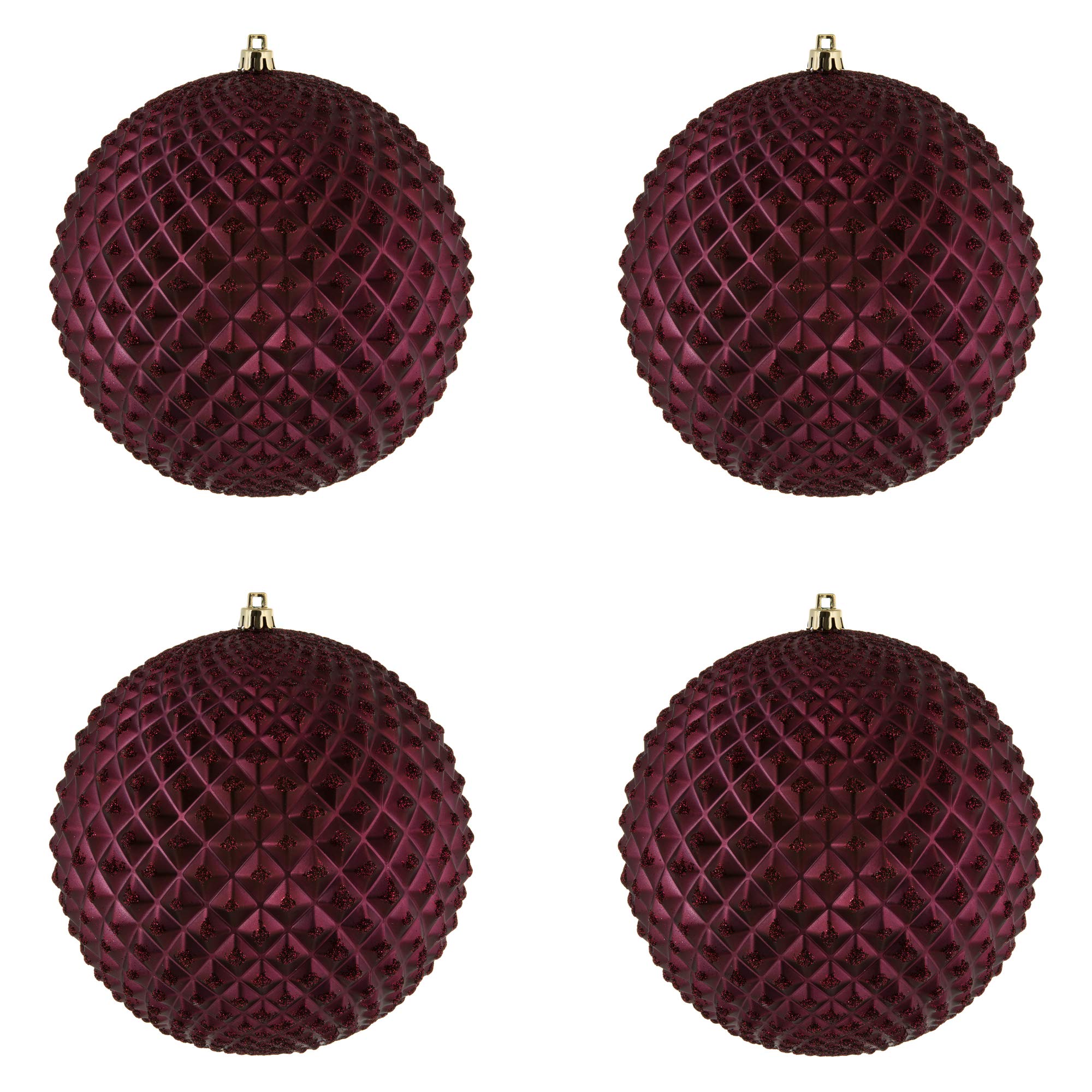 Foto 7 pulgar | Bola Con Purpurina Vickerman Wine Durian De 6 Cm, 4 Unidades Por Bolsa - Venta Internacional.