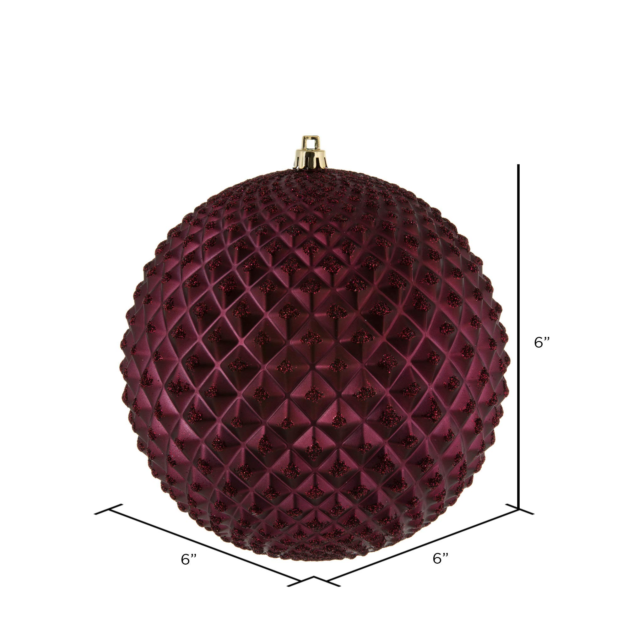 Foto 8 pulgar | Bola Con Purpurina Vickerman Wine Durian De 6 Cm, 4 Unidades Por Bolsa - Venta Internacional.