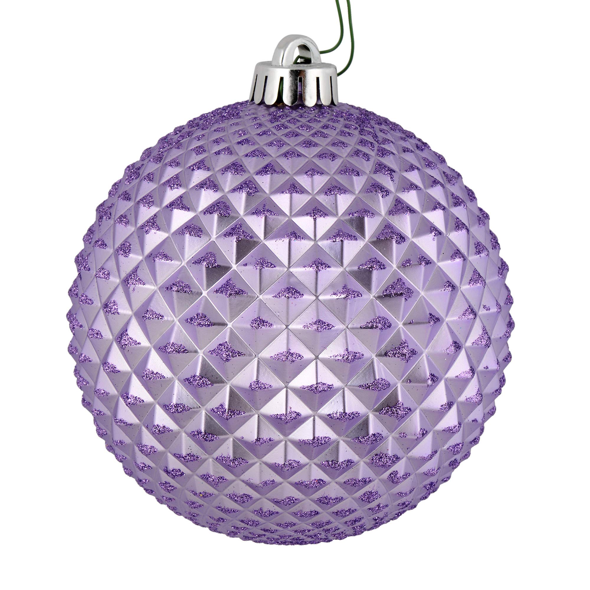 Foto 2 pulgar | Bola Con Purpurina Ornament Vickerman, Lavanda, Durian, 6 Cm, 4 Unidades - Venta Internacional.