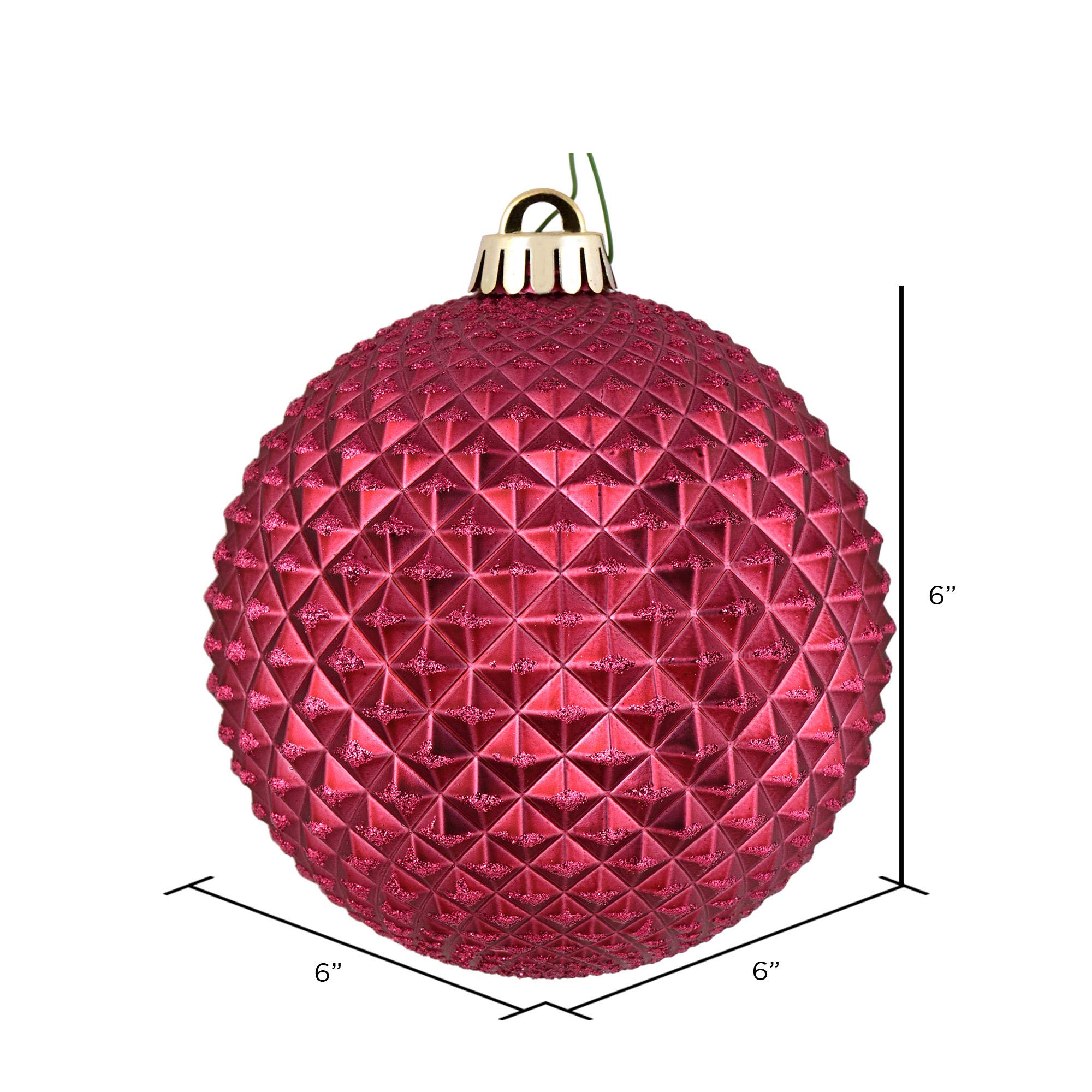 Foto 3 pulgar | Bola Con Purpurina Roja Durian De Ornament Vickerman Berry, 6 Cm, 4 Unidades - Venta Internacional.