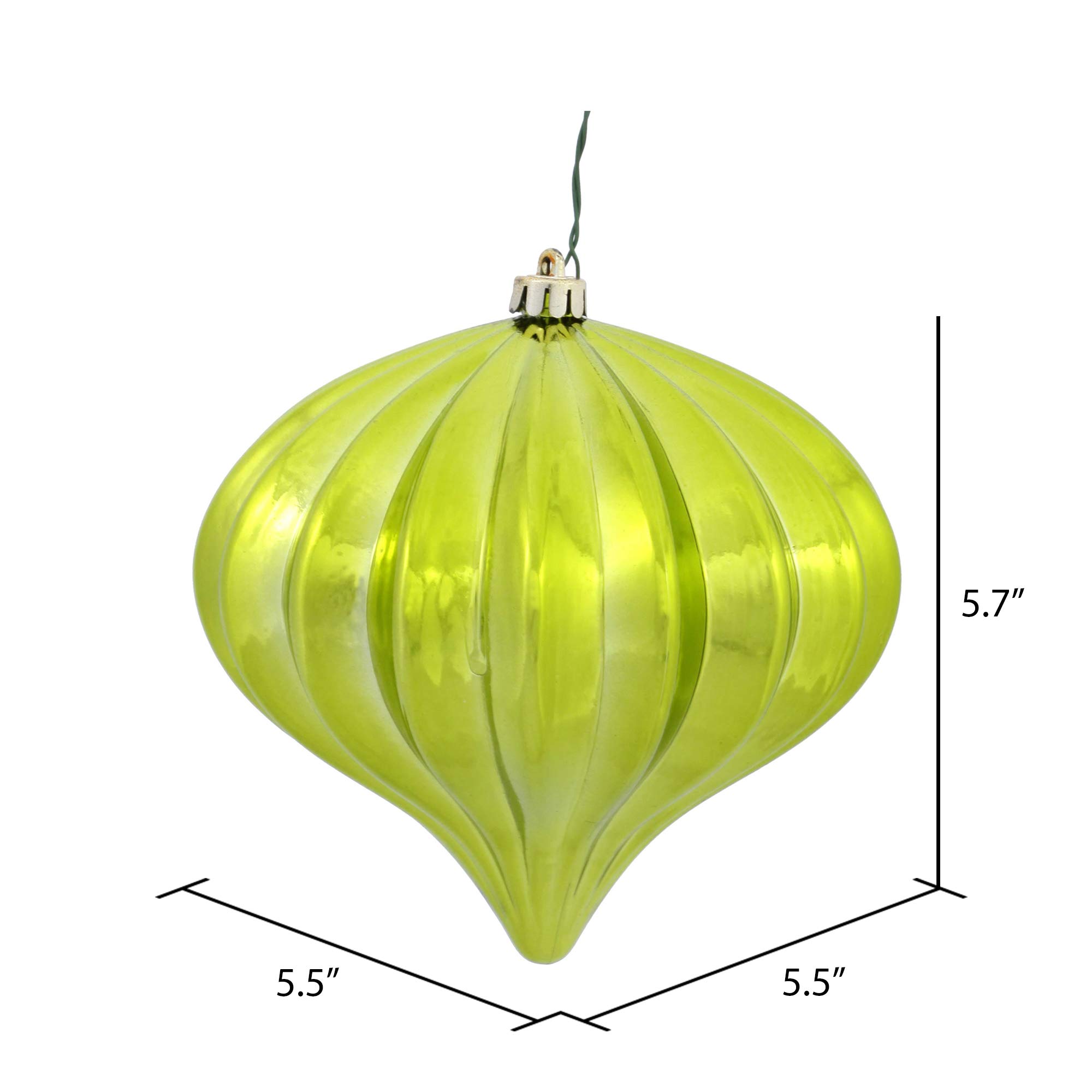 Foto 3 | Adorno Navideño Vickerman Lime Shiny Onion De 5,7 Cm, Juego De 3 - Venta Internacional.