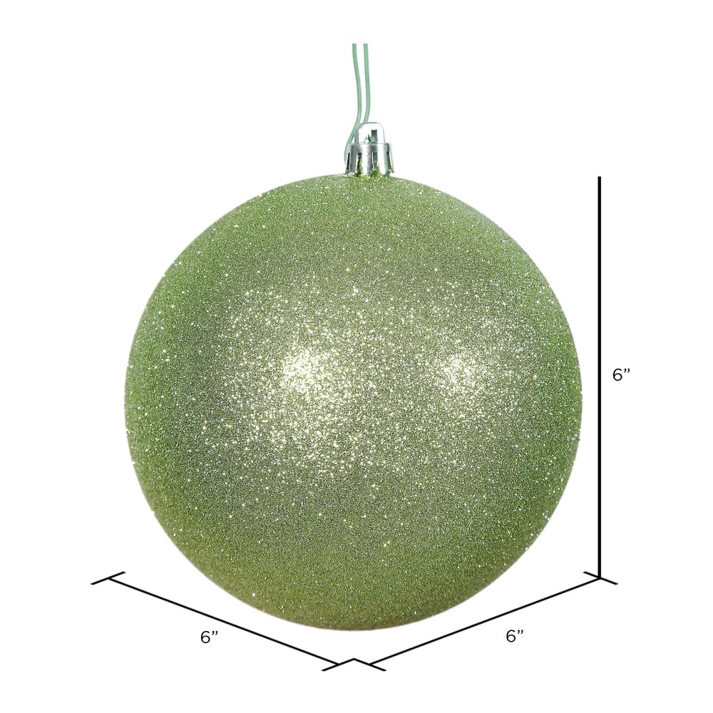 Foto 3 pulgar | Bola Con Purpurina De Celadón Ornament Vickerman De 6 Cm, 4 Unidades Por Bolsa - Venta Internacional.