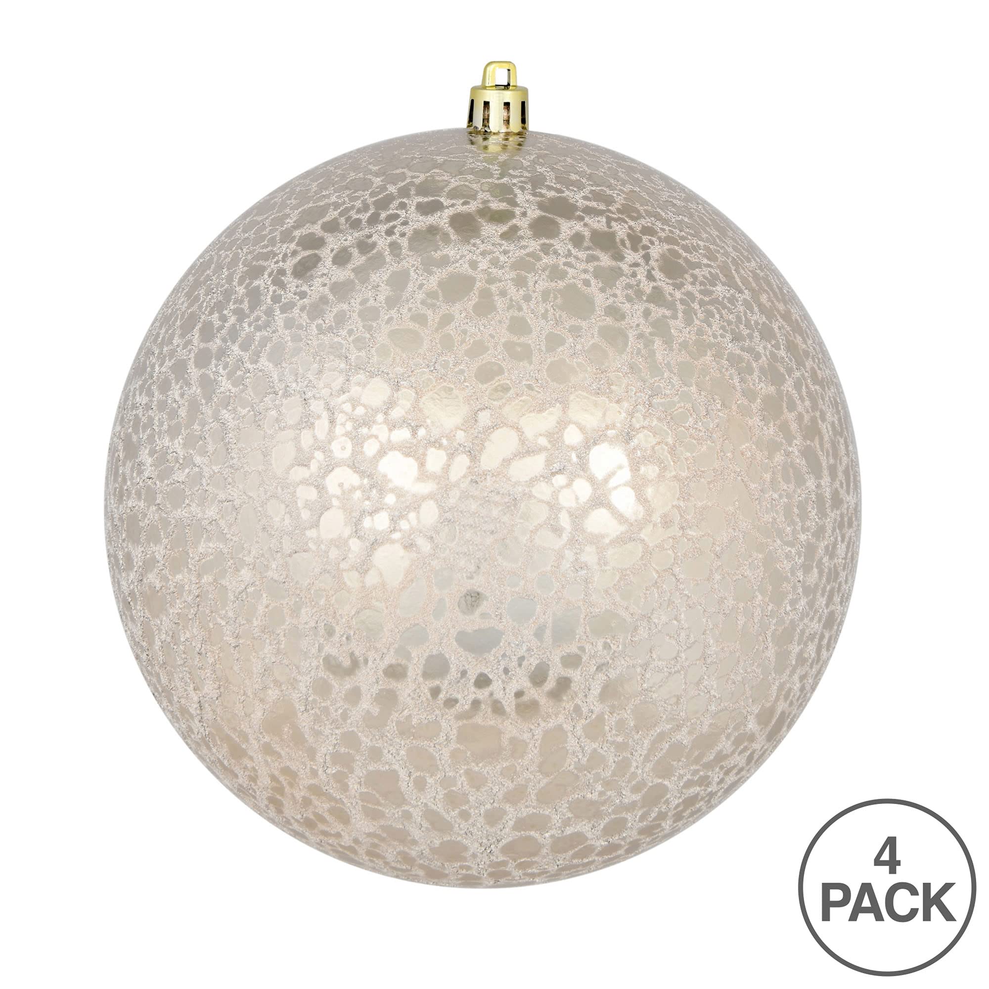 Foto 3 | Adorno Navideño Vickerman 6 Champagne Crackle Ball X4 - Venta Internacional.