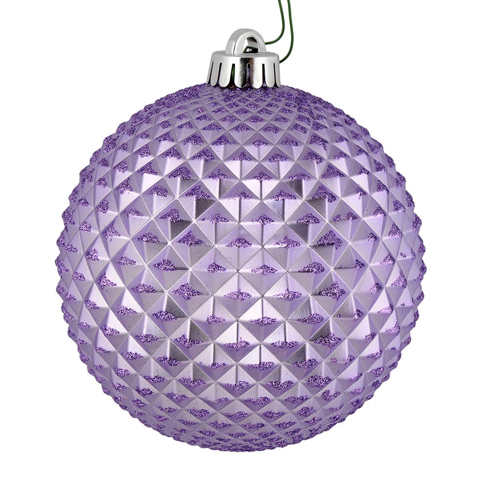 Foto 2 pulgar | Bola Con Purpurina Ornament Vickerman, Lavanda, Durian, 4 Cm, 6 Bolsas - Venta Internacional.