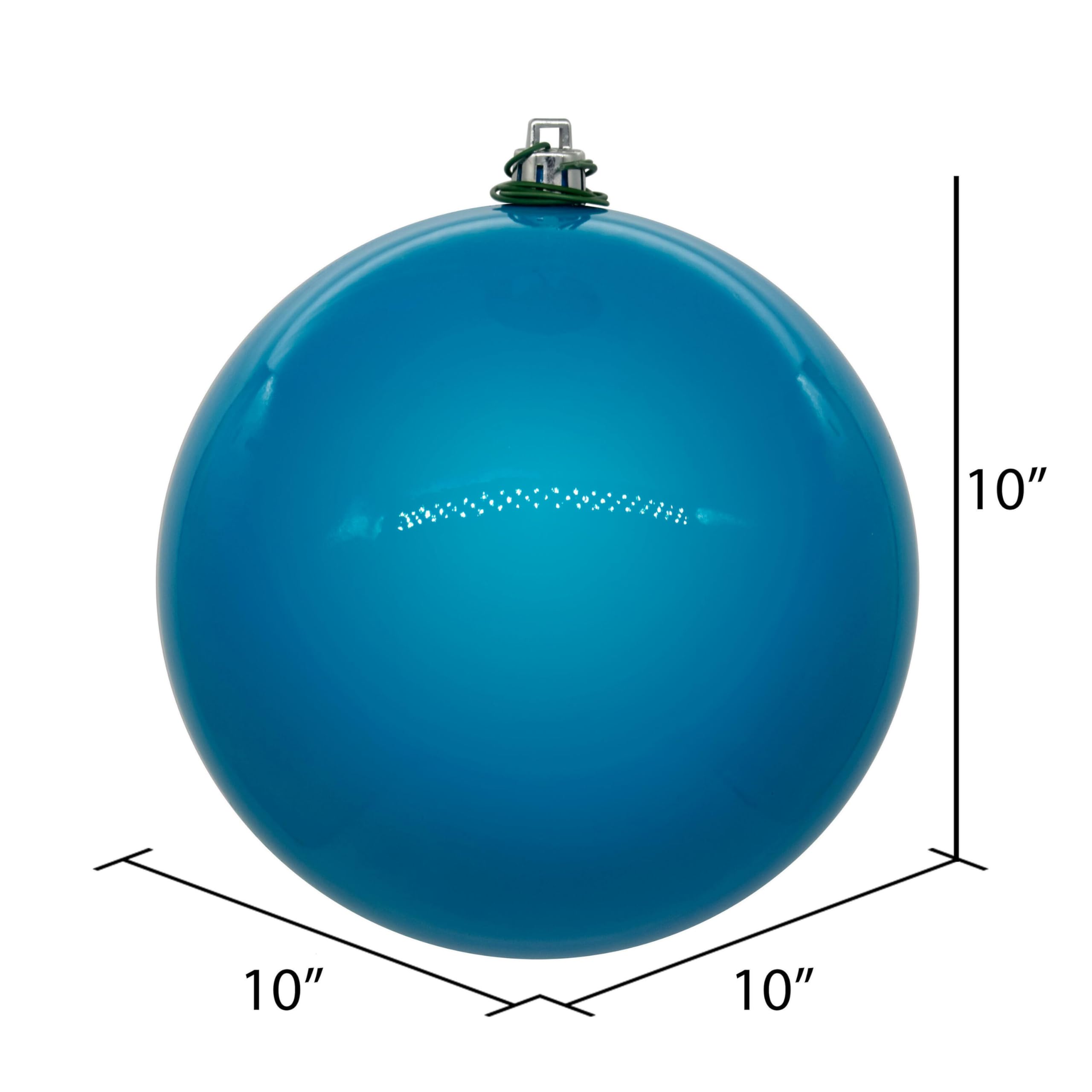 Foto 3 pulgar | Bola Perforada Uv Con Perla Turquesa Ornament Vickerman De 10 Cm - Venta Internacional.