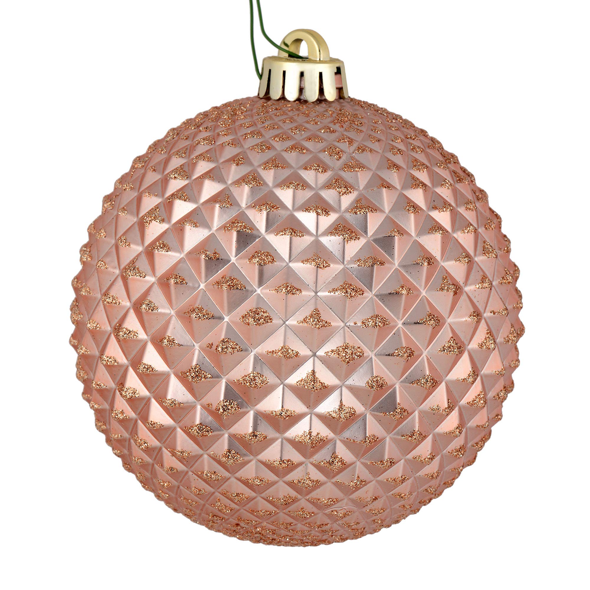 Foto 2 pulgar | Bola Con Purpurina Durian De Oro Rosa Ornament Vickerman, 6 Cm, 4 Unidades - Venta Internacional.